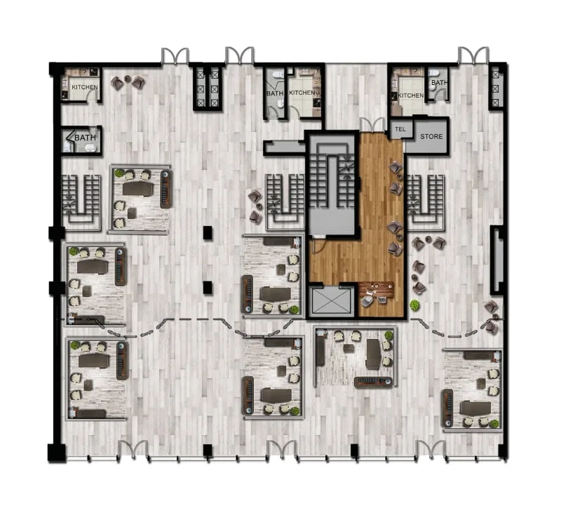 Floor plan: Module 1